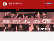 Tablet Screenshot of liceocanadiense.edu.gt